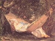 The Hammock, Courbet, Gustave